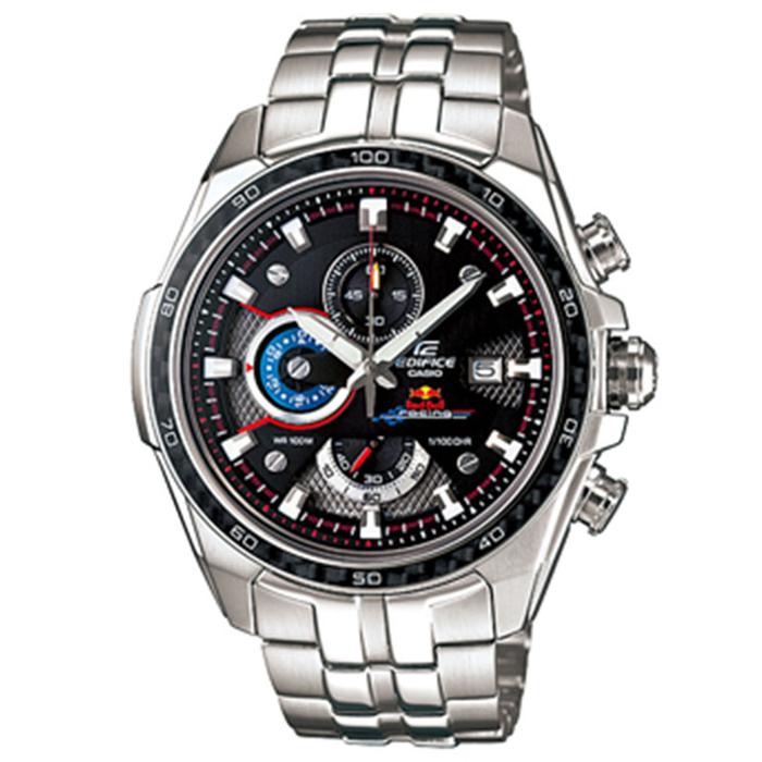 JAM TANGAN PRIA CASIO EDIFICE ORIGINAL RED BULL ANALOG DIGITAL SILVER STAINLESS EF-565RB-1A EDIFICE 