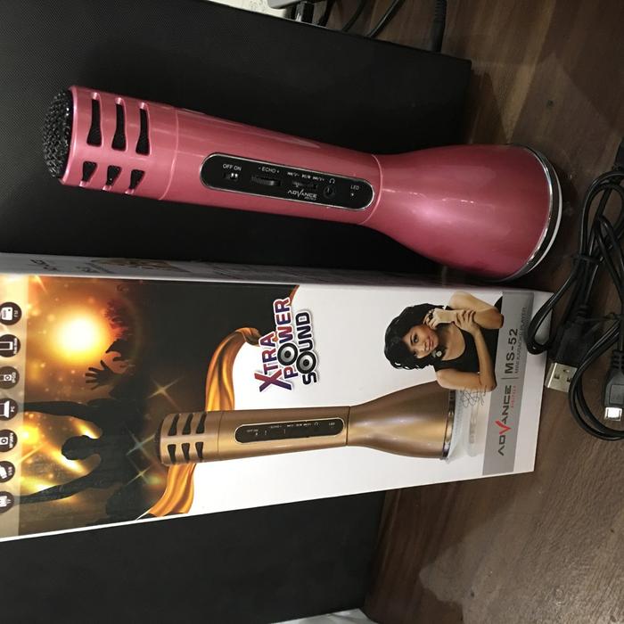 AW* Advance Mini Karaoke Player MS52 Pemutar Musik MP3 + Mic Mik