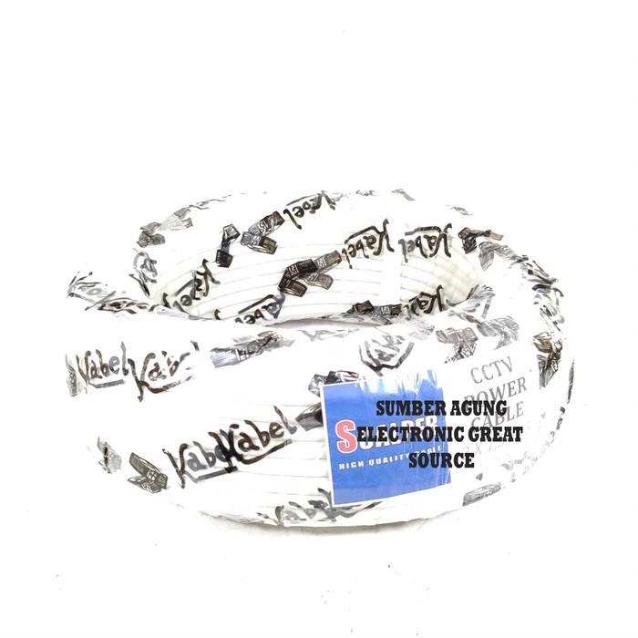 AW* Scalper Kabel Power CCTV Kawat 2x1.5 Panjang 45 Berkualitas