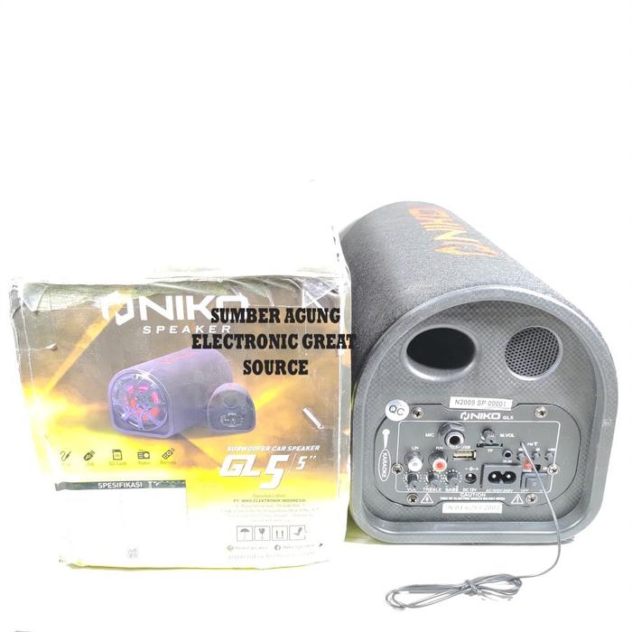 AW* Niko GL5 5inch Subwoofer Car Speaker Bluetooth Remot Equalizer