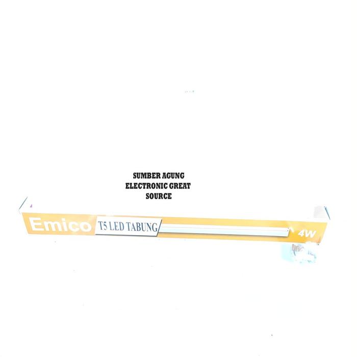 AW* Emico Lampu Neon T5 LED Tabung 4W Cahaya Putih White Terang Hemat