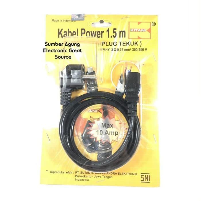 AW* Kabel Power 1.5m Berkualitas SNI Kitani Plug Tekuk Magic Com