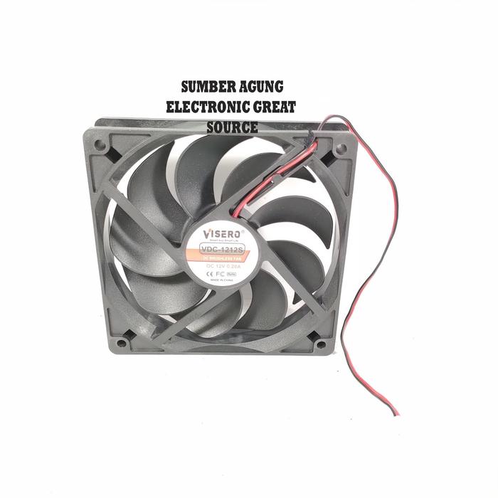 AW* Visero VDC121S Kipas DC 12x12 12V 0.2A Brushless Fan 12cm Kipas