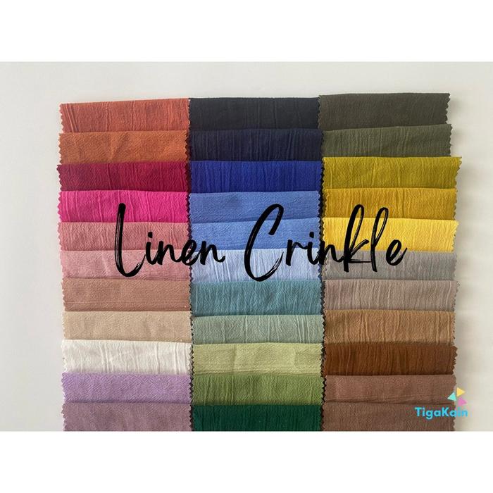 1 Meter Kain Linen Crinkle Crincle