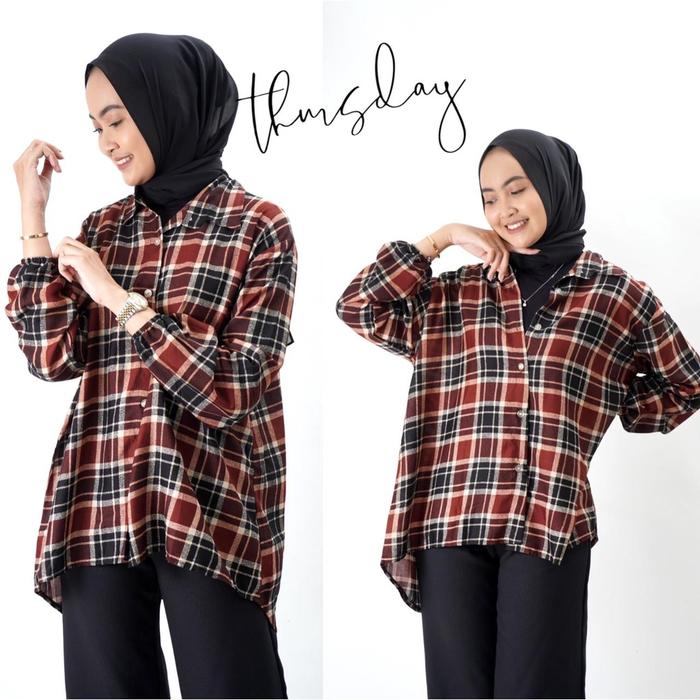 Damai Fashion Jakarta - Baju Kemeja Wanita Flanel Konveksi Murah Tanah