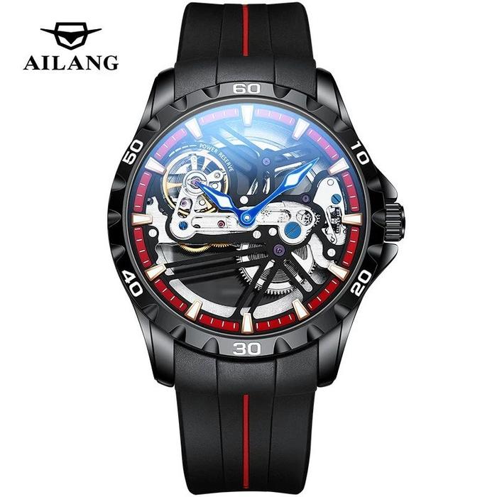 Jam Tangan Pria Mekanik Otomatis Ailang Excalibur Transparan