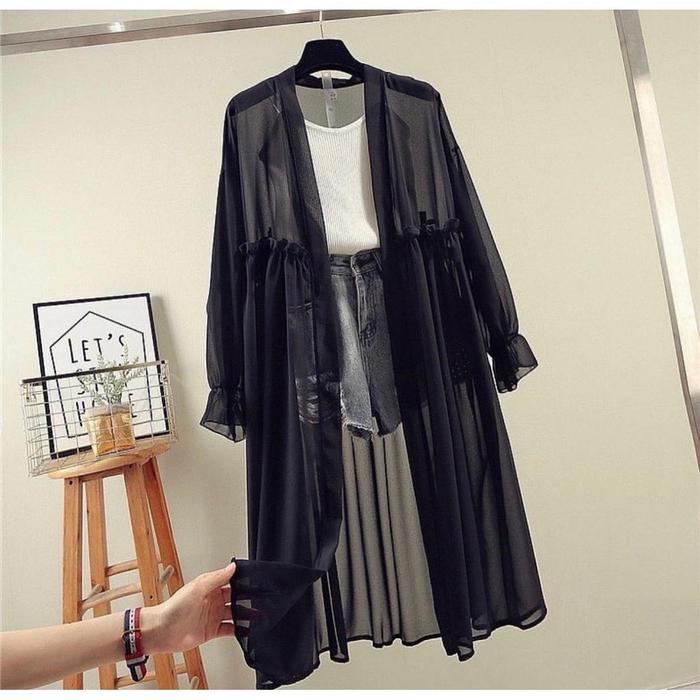 Delaya Basic Casual Cardigan Outer Wanita Murah