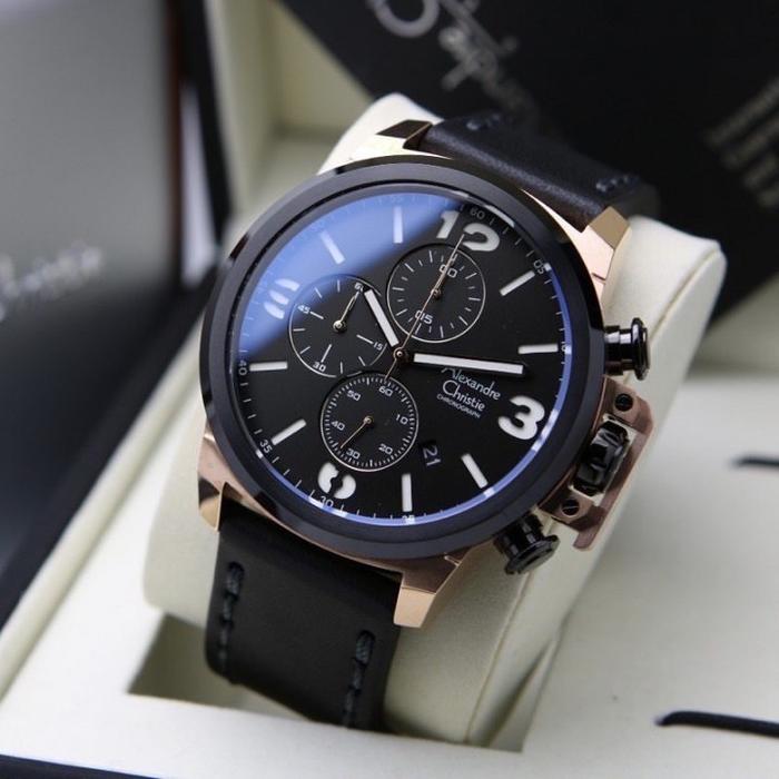 Jam Tangan Pria Alexandre Christie 6280 AC6280 AC 6280 MC Tali Kulit