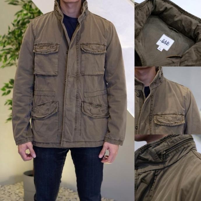Jaket Parka GAP Fatigue Hidden Hood Jacket Army Green Original