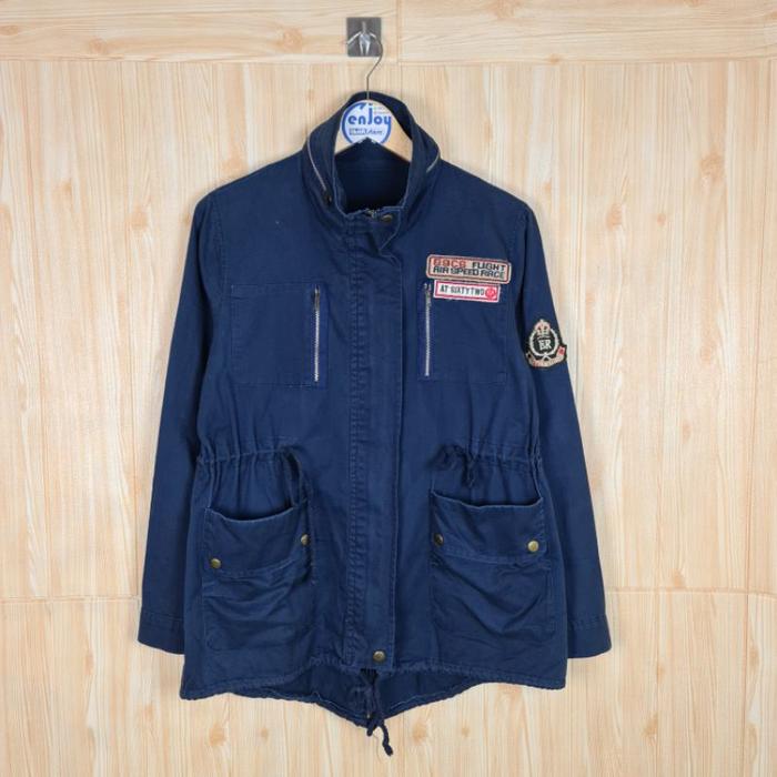jaket parka canvas kanvas panjang ER army second original seken murah