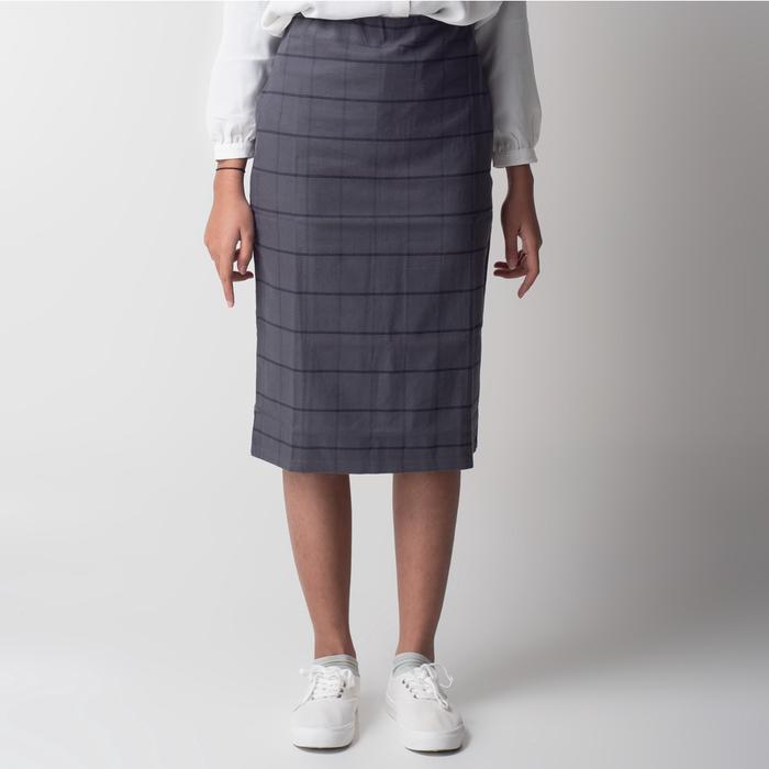 Benhill Woman "HAJOO" Tartan Plaid Skirt Grey 776A-12098