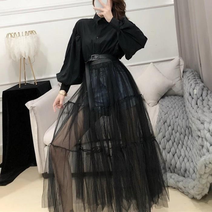 Long dress maxi wanita Outer tile bahan moscrepe BONNIETA