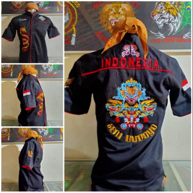 Baju Hem Jaranan Devil Biru Kombinasi Naga Seni Reog Ponorogo