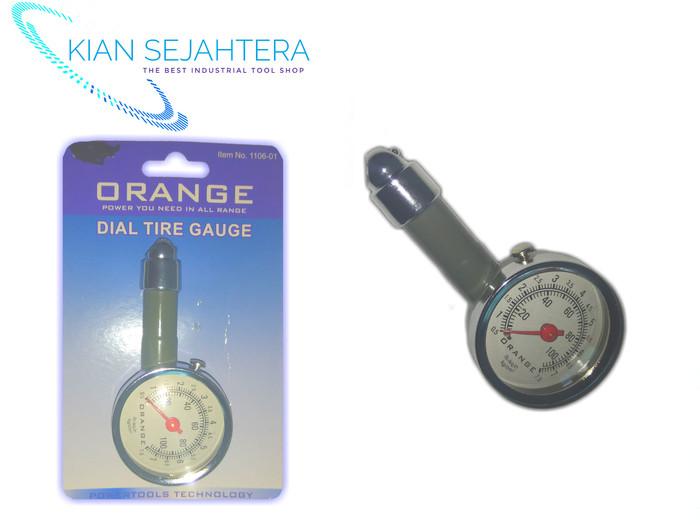 Tire gauge ORANGE alat meteran ukur tekanan angin ban model spedometer