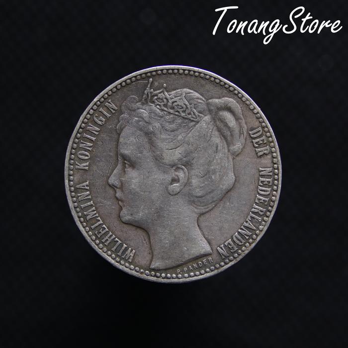 Uang Kuno Koin Perak Belanda 1 Gulden Wilhelmina Tahun 1904 -151