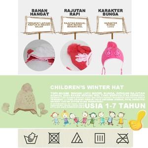 EELIC TOI-WINPINK PINK Topi Winter Cewek Motif Bunga