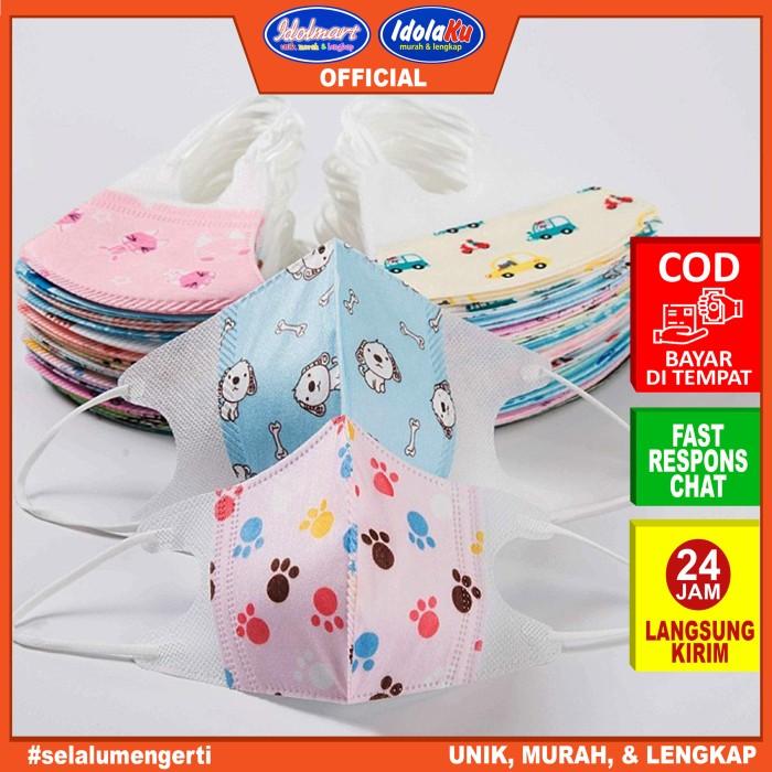 IDOLAKU Masker Anak Karakter Duckbill isi 20 pcs / Masker Motif Anak