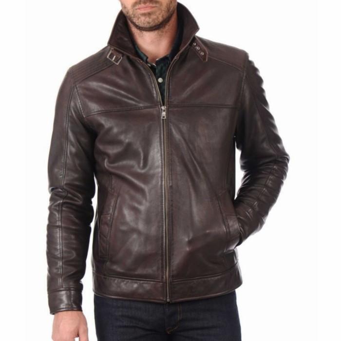 jaket kulit spinil elco 100% kulit asli domba jaket kulit original