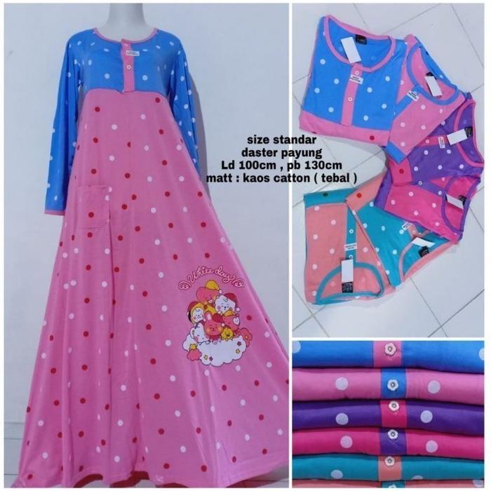 Daster gamis daster panjang kekinian bahan kaos adem murah