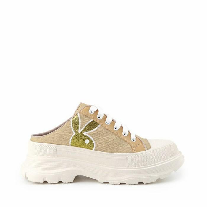PLAYBOY - SEPATU SNEAKER WANITA ORIGINAL- SARTY - Cream