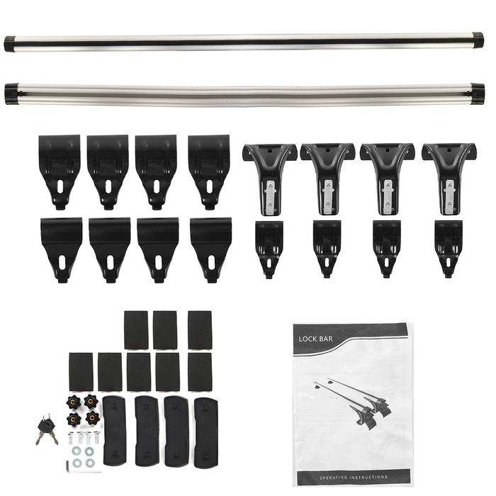 Terbaru Roof Rack Cross Bar Aluminum Locking Roof Top Cargo Rack