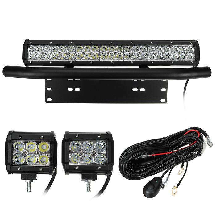 Terbaru 20 inch LED Light Bar + 4 inch LED Work Light + 23 inch