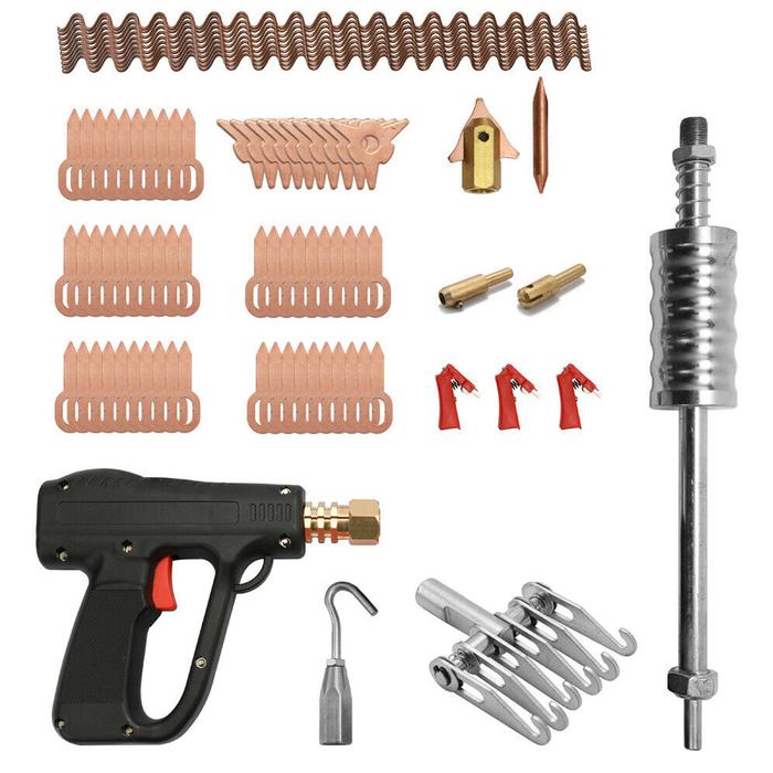 Terbaru 81PCS Auto Dent Puller Kit Car Body Spot Welder Repair