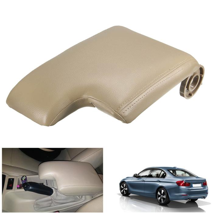 Terbaru Leather Car Armrest Center Console Lid Cover For BMW E46 3