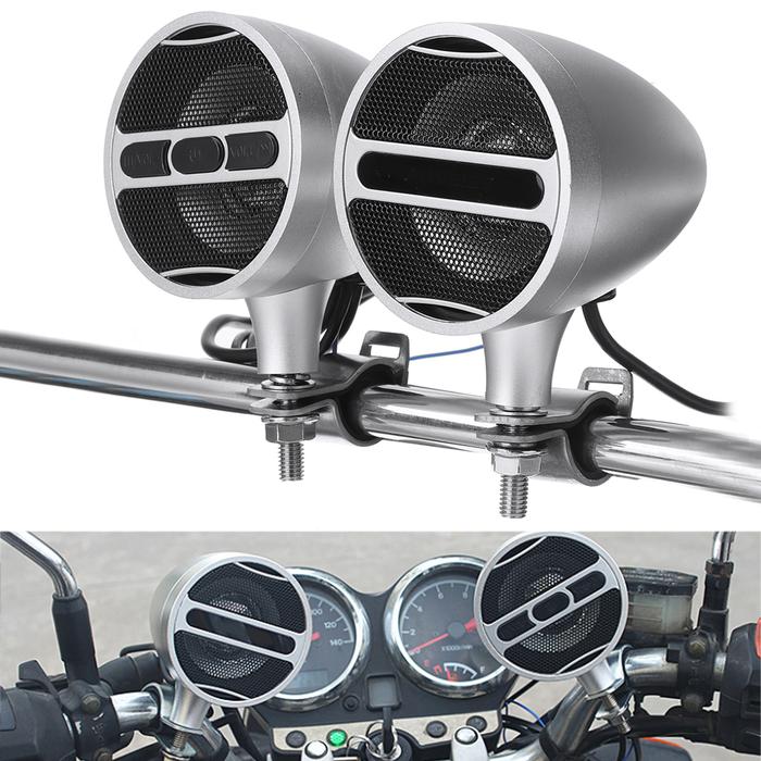 Terbaru Motorcycle bluetooth Audio Speakers Sound System Aluminum ATV
