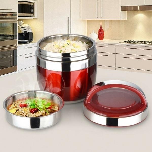 Terbaru 1.2 L 1.5 L Stainless Steel Thermal Lunch Box Bento Food