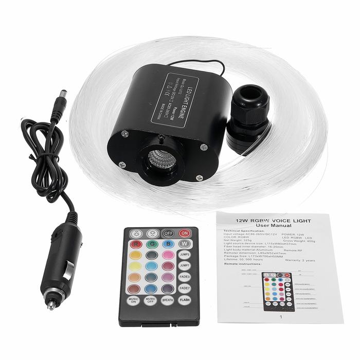 Terbaru 12W RGBW LED Fiber Optic Star Ceiling Light Source Device