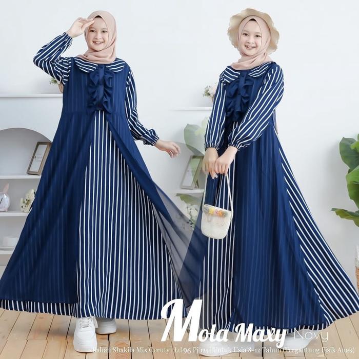Mola Maxy Gamis Remaja Tanggung Anak Premium Terbaru Trend Lebaran