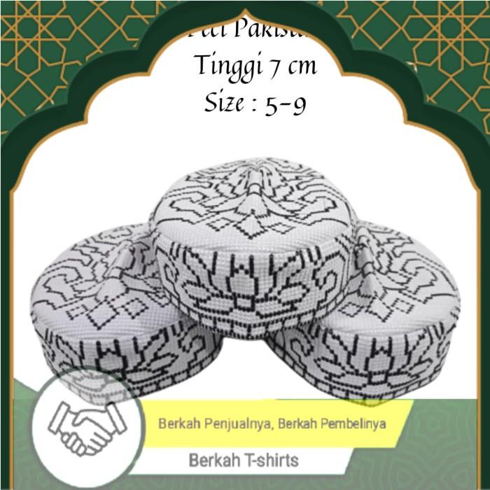 Peci Pakistan/Kopiah Pakistan/Peci Pakistan Full Bordil - Putih, 8
