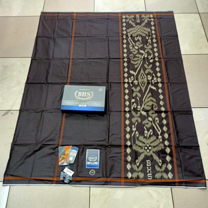Sarung Tenun BHS CLASSIC Silver TKC - Kain Sarung Tenun Premium