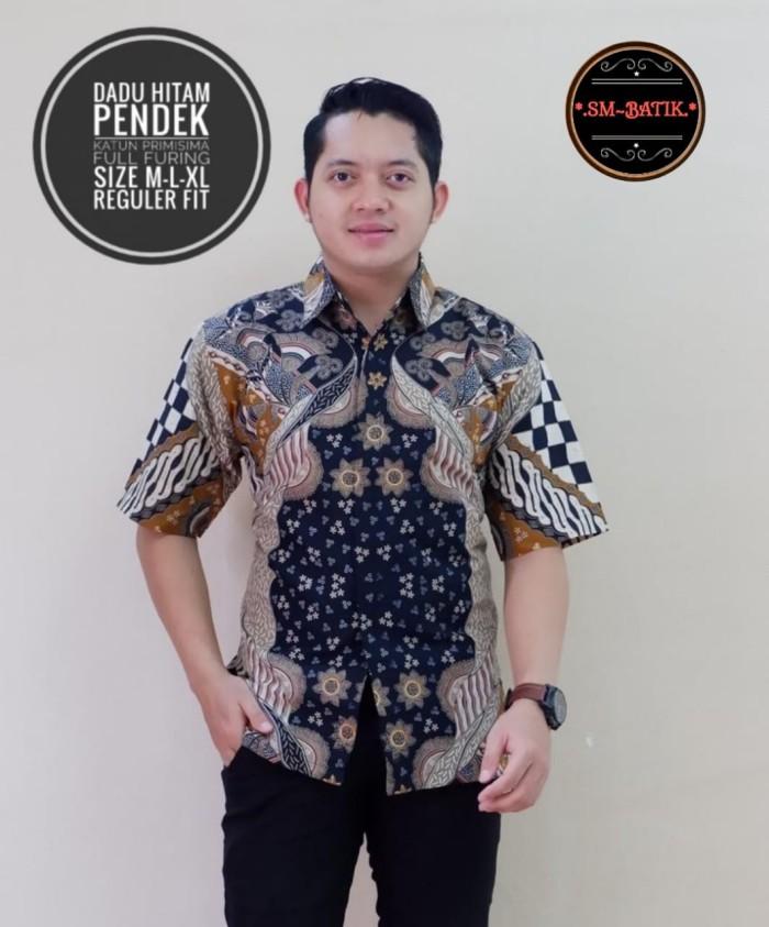 Baju Batik Pria Kemeja Lengan Pendek Katun Full Furing DaHi -Sm