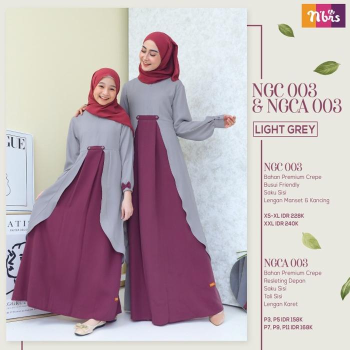 GAMIS NIBRAS COUPLE KELUARGA NGC 003 NGCA 003/GAMIS IBU ANAK/GAMIS