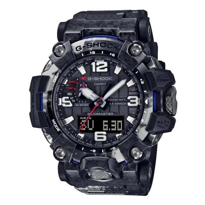 JAM TANGAN PRIA CASIO G-SHOCK ORIGINAL MUDMASTER ANALOG DIGITAL HITAM RESIN GWG-2000TLC-1A CASIO G S