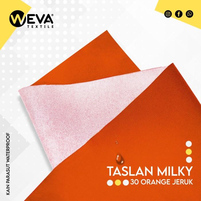 Kain Taslan Milky Orange Jeruk no 30 Weva Textile