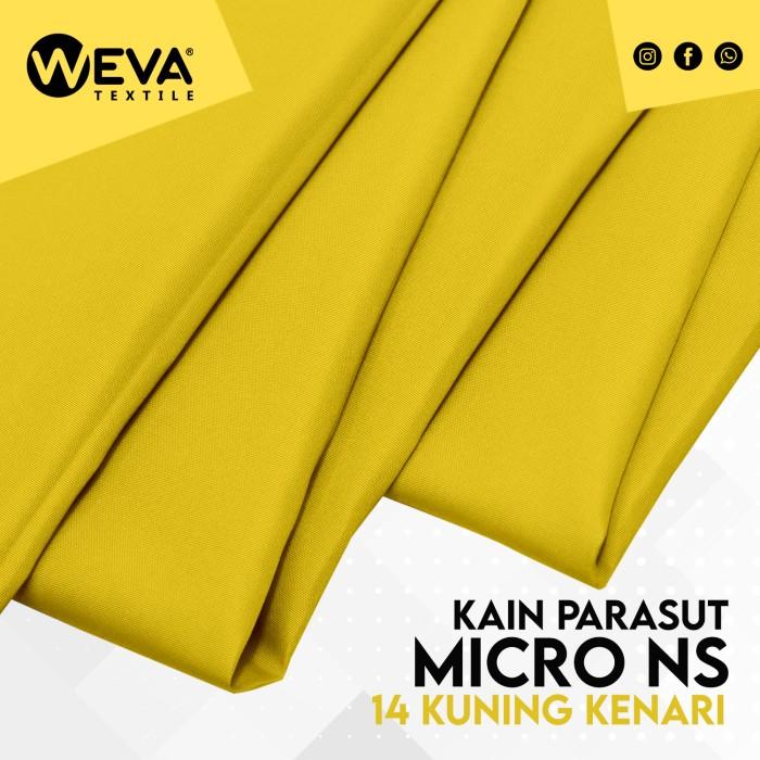 Bahan Kain Jaket Parasut Micro NS Waterproof Kuning Kenari