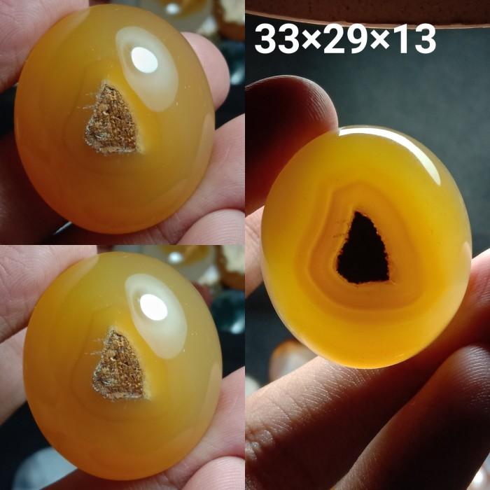 Natural Akik Batu Cempaka Combong JUMBO Motif Gambar Antik