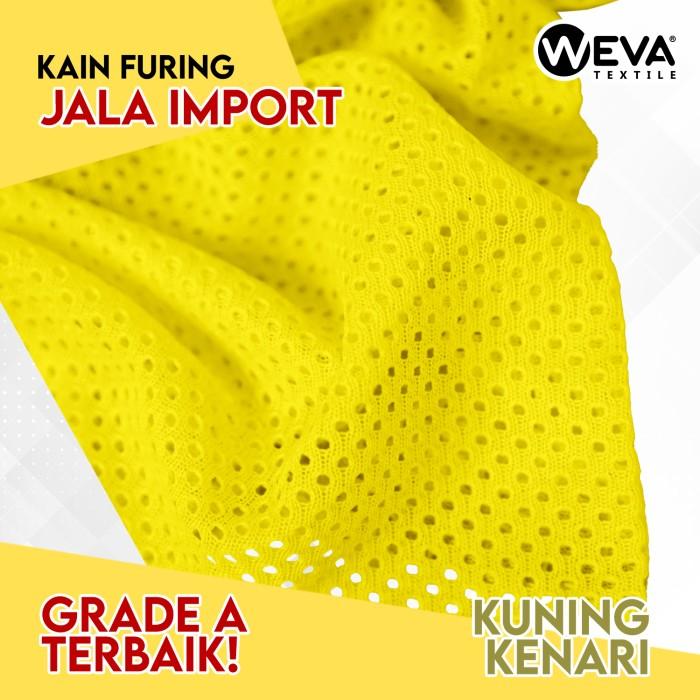 Bahan Kain Jala Kain Mesh Jaring Dalaman Jaket Kuning