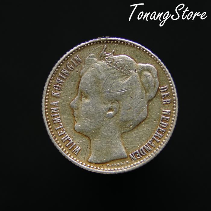Uang Koin Perak Belanda 1/2 Gulden Wilhelmina Crown/Mahkota 1905 -205