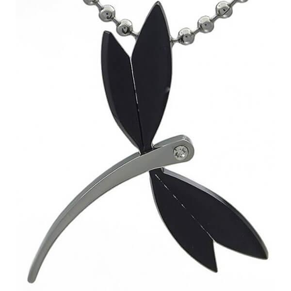 Kalung Animalia Dragonfly original liontin steel titanium anti karat
