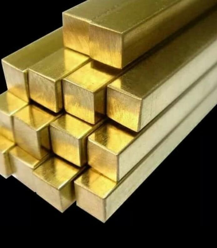 As Kuningan Kotak 25mm x 25mm x 60mm kuningan kotak