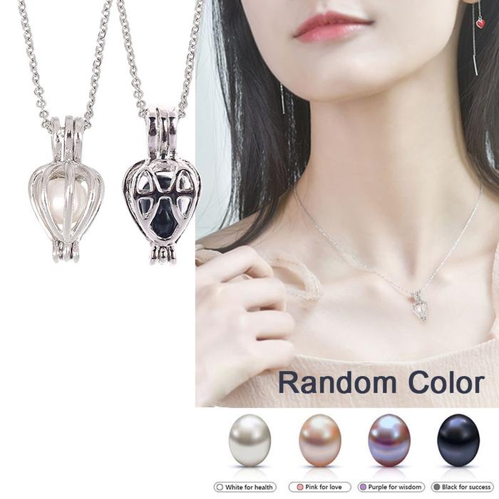 Natural Oyster Wish Pearl Jar Pendant Necklace Charm Necklace Gift Box