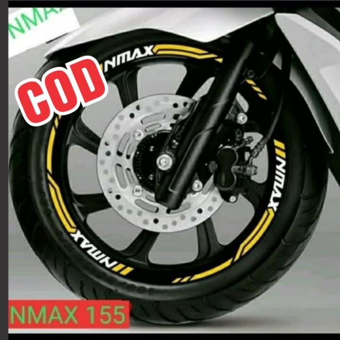 BARU Cutting stiker lis velg nmax warna kuning dan merah