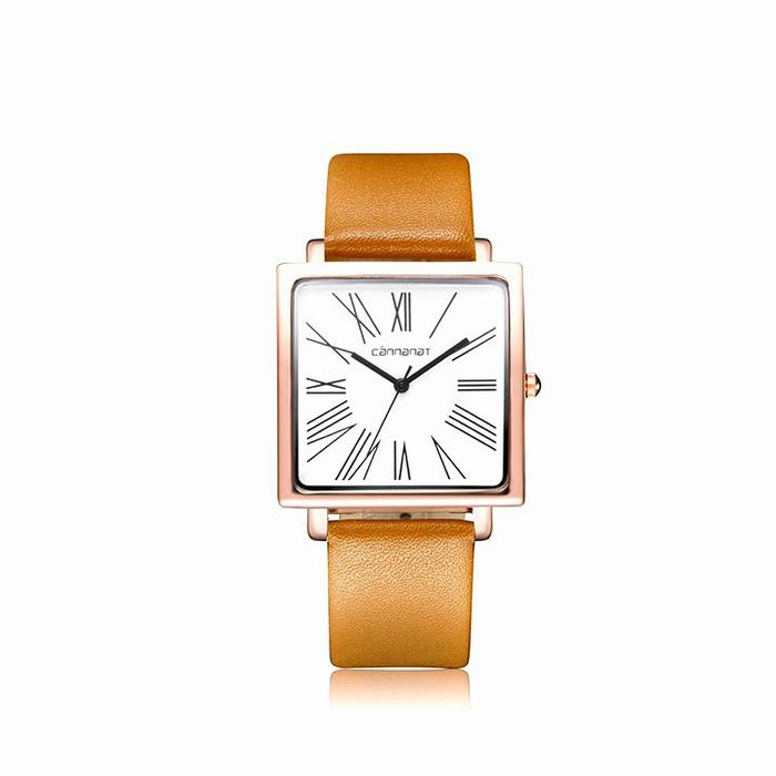 JAM TANGAN WANITA REBIRTH ORIGINAL COKLAT KULIT IMPORT BRANDED MURAH