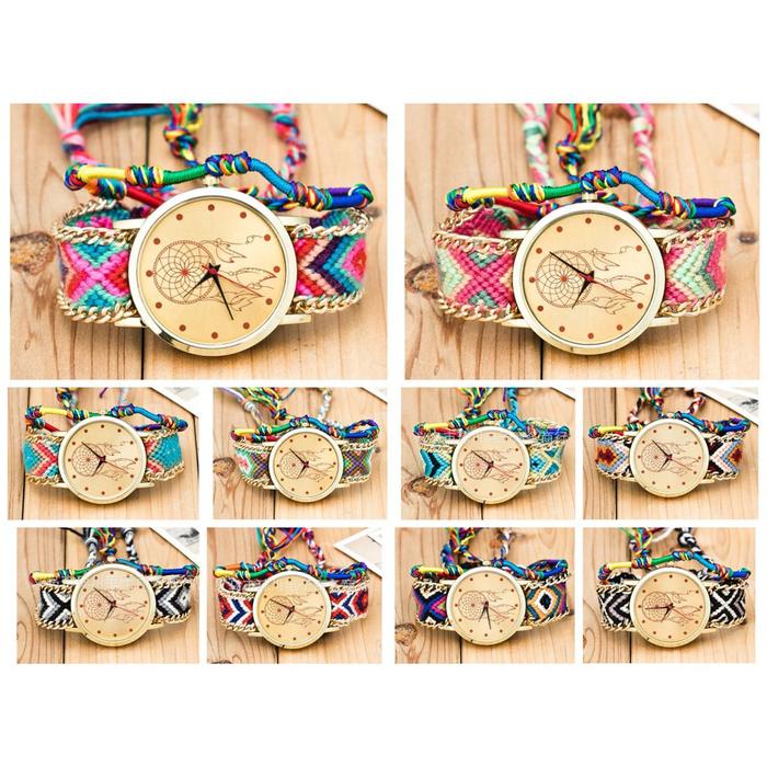 JAM020 Jam Tangan Etnic Jam Tangan Rajut Jam Import Jam Batam Jam