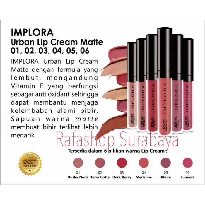 IMPLORA Urban Lip Cream Matte Original BPOM - Lipcream 27gr