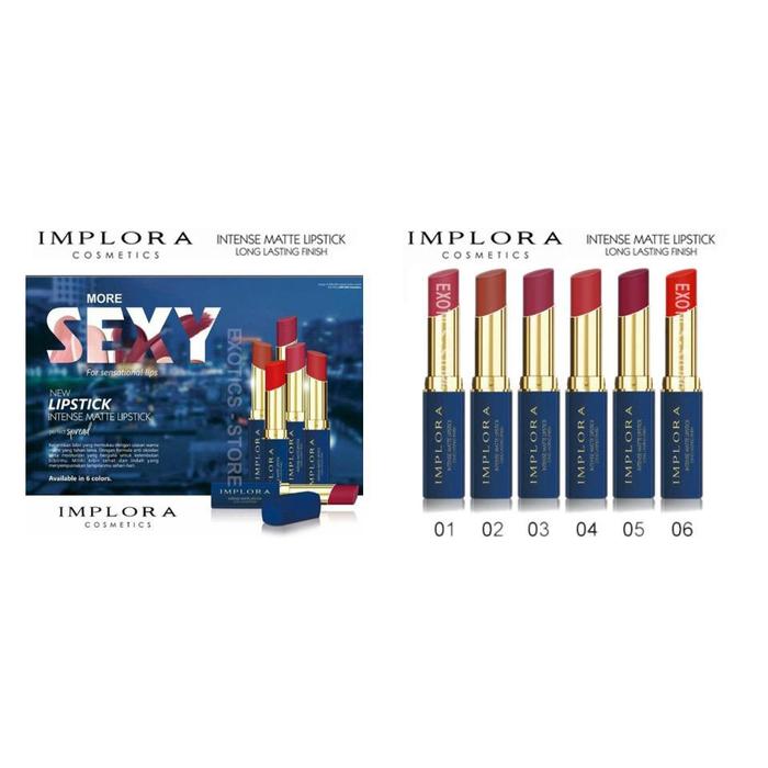 IMPLORA Intense Matte Lipstick Long Lasting Finish Original BPOM 25gr